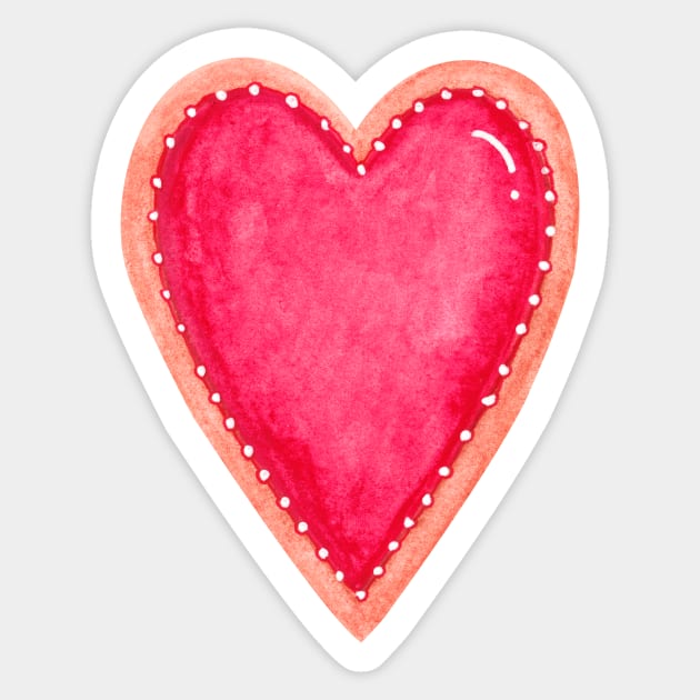 Red heart cookie Sticker by shoko